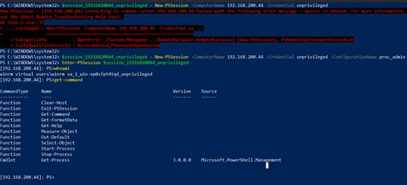 Kısıtlı Powershell Oturumu